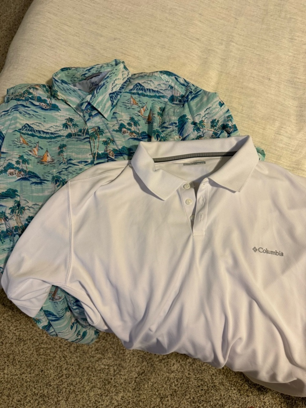 Columbia White Polo Shirt - Breathable Men’s Short Sleeve bundle